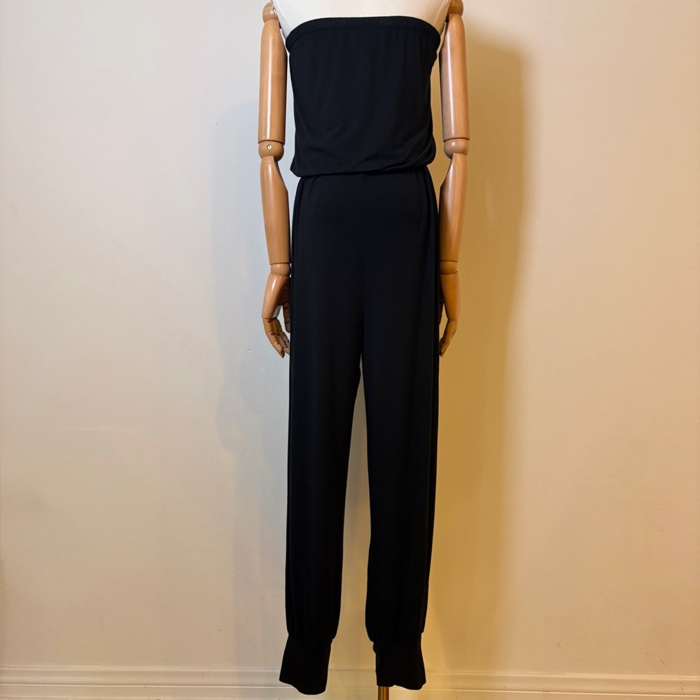Black Strapless Jogger Jumpsuit Plus Size XL/XXL - Picture 7 of 7